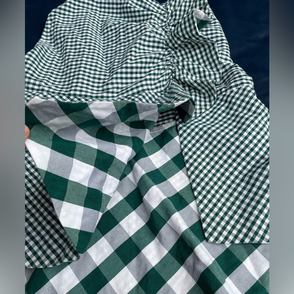 ZARA Trafaluc Green Plaid Ruffled Checkered Midi Skirt SizeXS - Picture 5 of 9